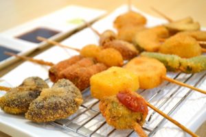 代々木上原の串カツ民屋の串カツ